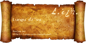 Lungu Éva névjegykártya